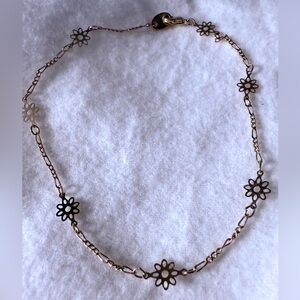 Gold Flower Chain Ankle Bracelet